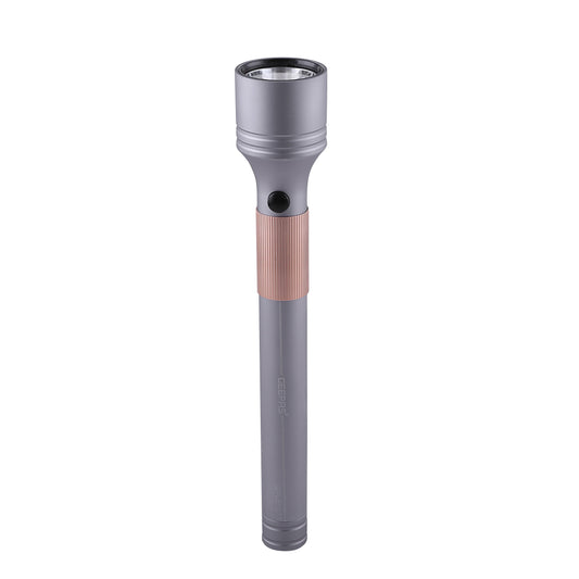 Geepas 2 PCS Rechargeable Water Proof LED Flashlight - 3000 Mah Super Bright Light Rechargeable Flashlight |Aluminum Body, Water Proof, Highly Durable CREE LED Lights