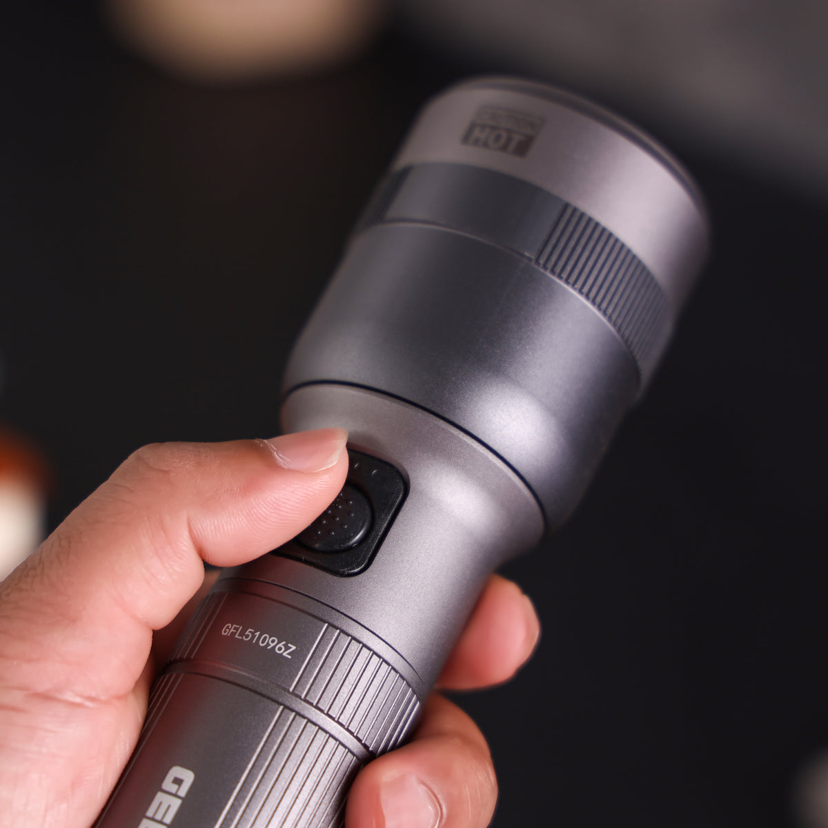 Geepas Zoomable LED Flashlight- GFL51096Z/ 30W, Perfect for Indoor and Outdoor Use, 10 Hours Continuous Working/ with Battery Level Indicator and Power Reminder, Lithium Battery, 2000 Lumens/ Black, Lifetime Warranty