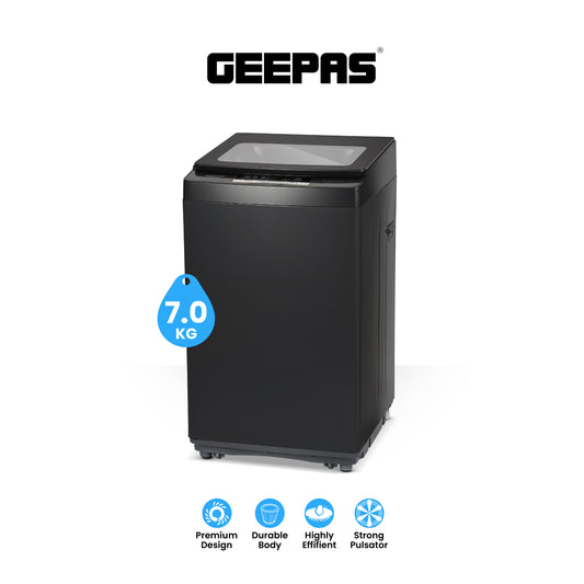 Fully Automatic Top Load Washing Machine With Durable Body/Highly Efficient/Premium Design/LED Digital Display/Diamond Drum for Better Cleaning 7 Kg 7 kg 450 W GFWM7909WCXNV Metallic Grey