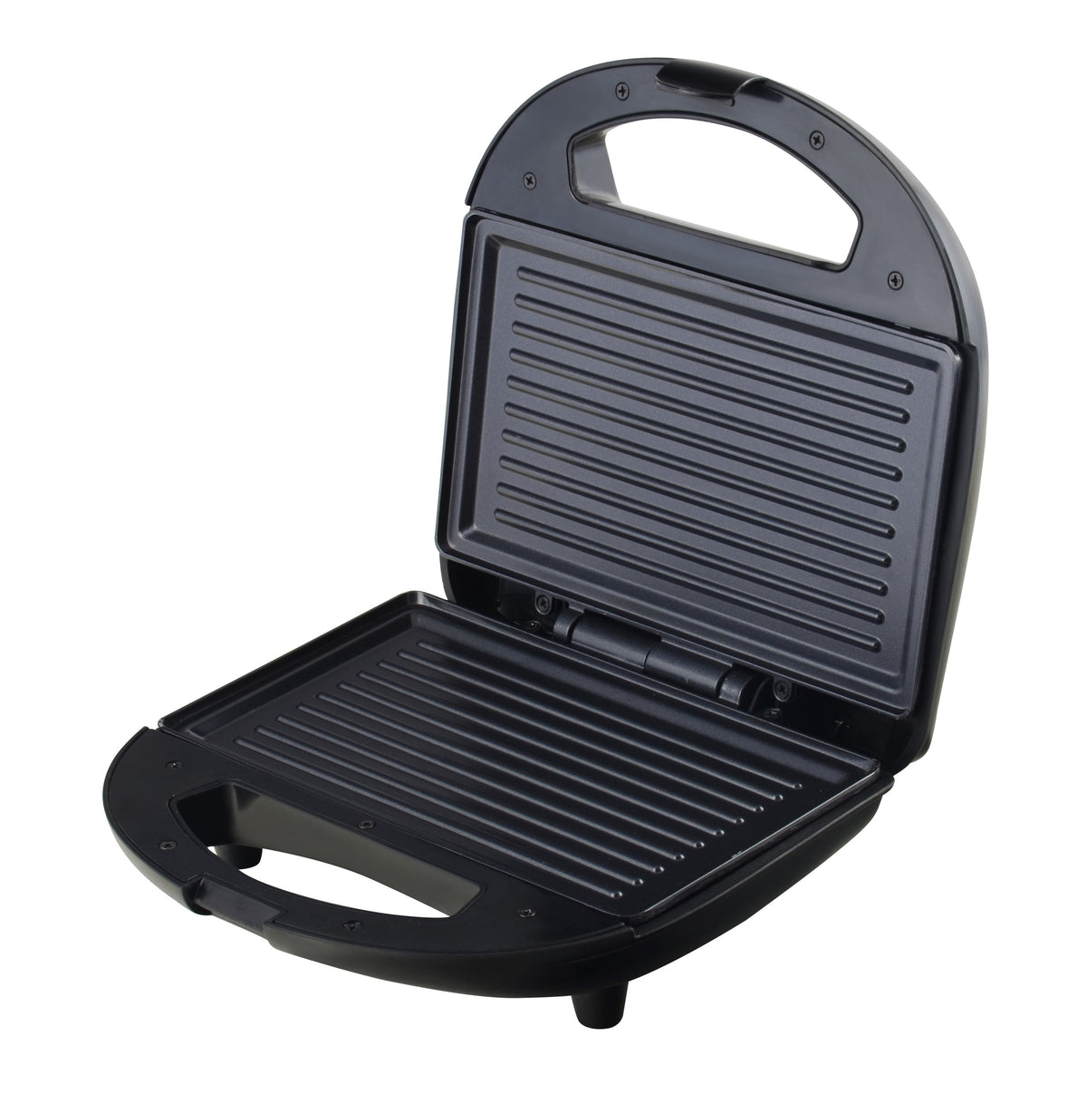 Portable Powerful  2 Slice Grill Maker with Non-Stick Coated Plates With Safety Locks, Stainless Steel, Cool Touch Handle & Skid- Resistant Feet, Power On & Ready Light Indicators 2 Slices 750 W GGM6001 Black/Grey