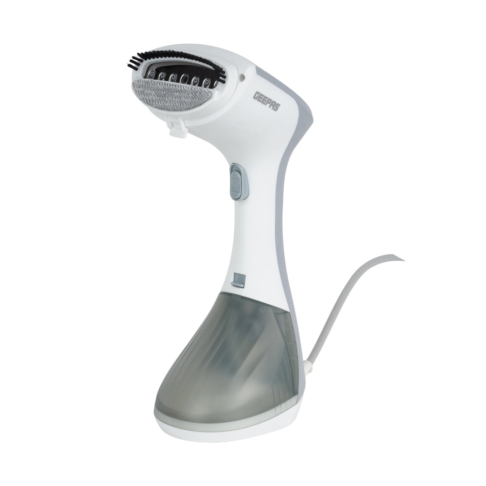 Handheld Garment Steamer 1300 W| Ready to Use in 30 Seconds| Suitable for All Kinds of Fabric and Safe for Delicate Fabrics| Equipped with Stainless Steel Panel and 260 ML Capacity| 2 Years Warranty 260 ml 1300 W GGS25043-GR Grey/White