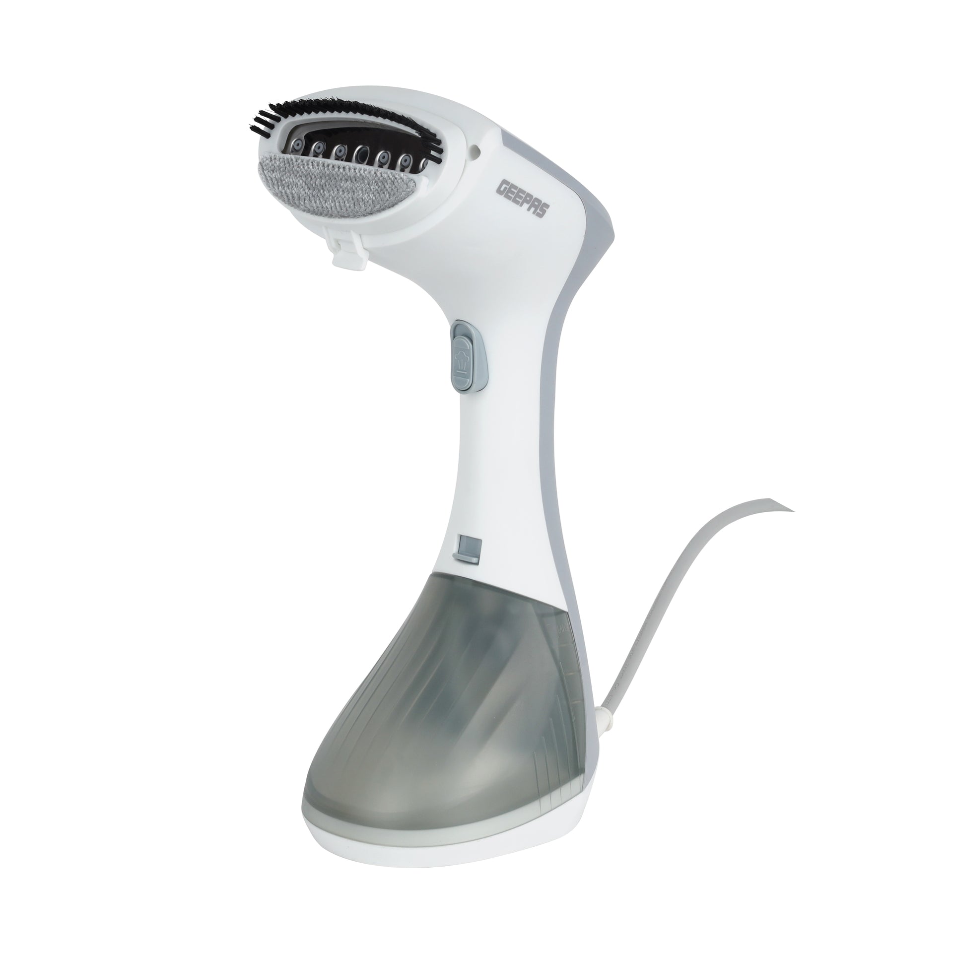 Handheld Garment Steamer 1300 W| Ready to Use in 30 Seconds| Suitable for All Kinds of Fabric and Safe for Delicate Fabrics| Equipped with Stainless Steel Panel and 260 ML Capacity| 2 Years Warranty 260 ml 1300 W GGS25043-GR Grey/White