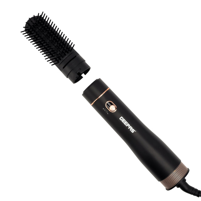 Hair Styler with Cold Shot Function/2 Heat Settings/Built-in Comb/Ideal for Professional Salons and Home, Black/Gold