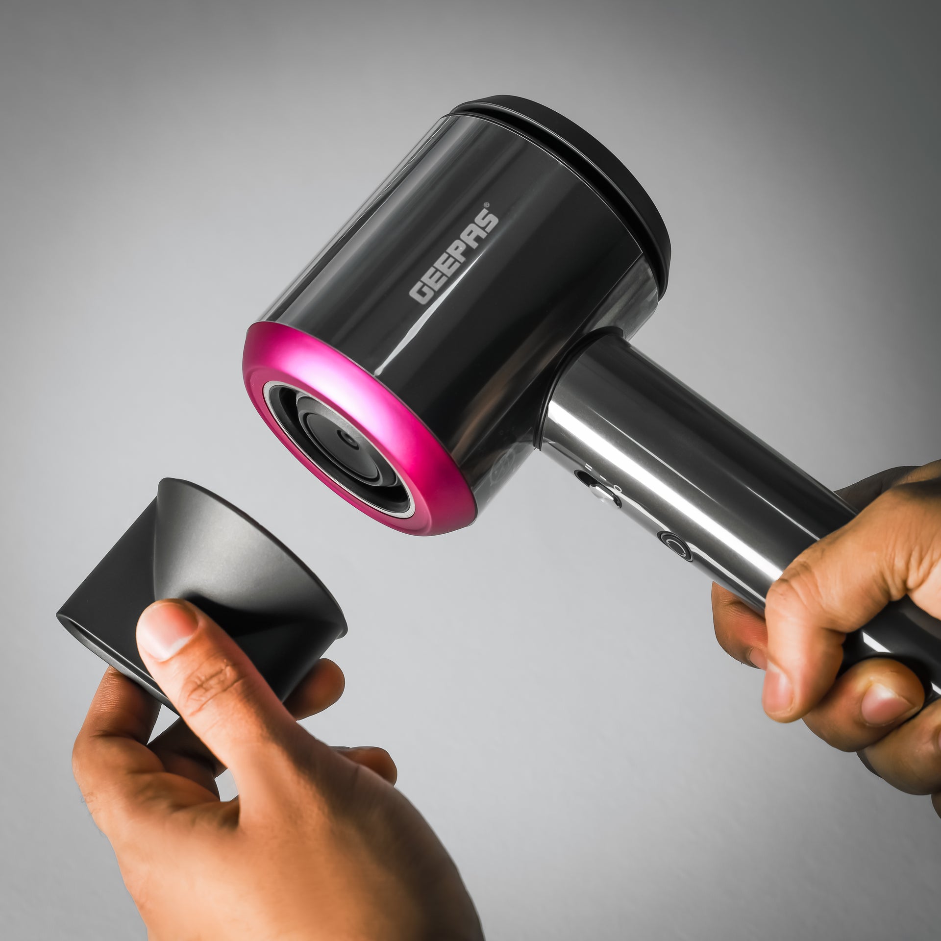 1800 W Hair Dryer High Speed and Turbo Function, GH86065, Black/Purple