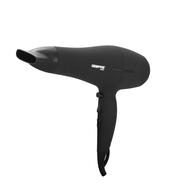 Professional 2200W Ionic Hair Dryer - High Speed Quiet Blow Dryer with 3 Heat & 2 Speed Settings, Cool Shot, Concentrator Nozzle & Hanging Hook - Perfect for Salon & Home Styling Black