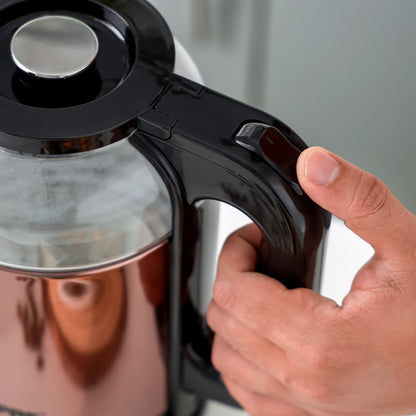 Double Layer Electric Glass Kettle With Boil Dry Protection and Automatic Cutoff 1.7 L 1500 W GK38063 Black , Rose Gold