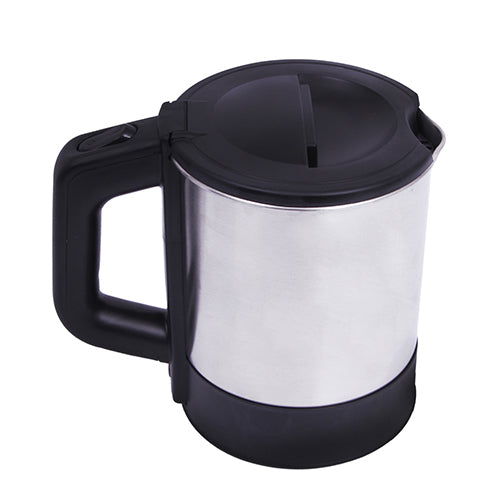 Geepas Travel Electric Kettle | Stainless Steel Housing, Boil-Dry & Overheat Protection | Heats Up Quickly & Easily| Boiler For Hot Water, Tea & Coffee | 1.0L, Cord Storage |1200W | 2 Year Warranty