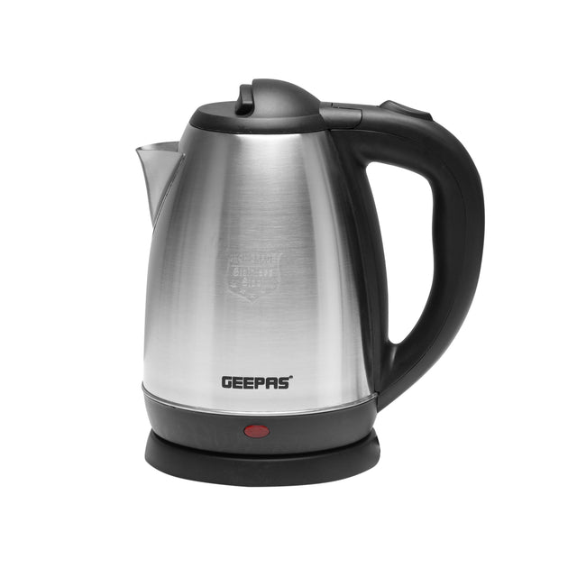 Electric Tea Kettle 1.8 L, Auto Shut Off And Boil Dry Protection, Safety Lock Lid, 360 Degree Rotational Base, Stainless Steel, Ergonomic Handle, Perfect Pour, Large Capacity 1.8 L 1500 W GK5454B Silver/Black