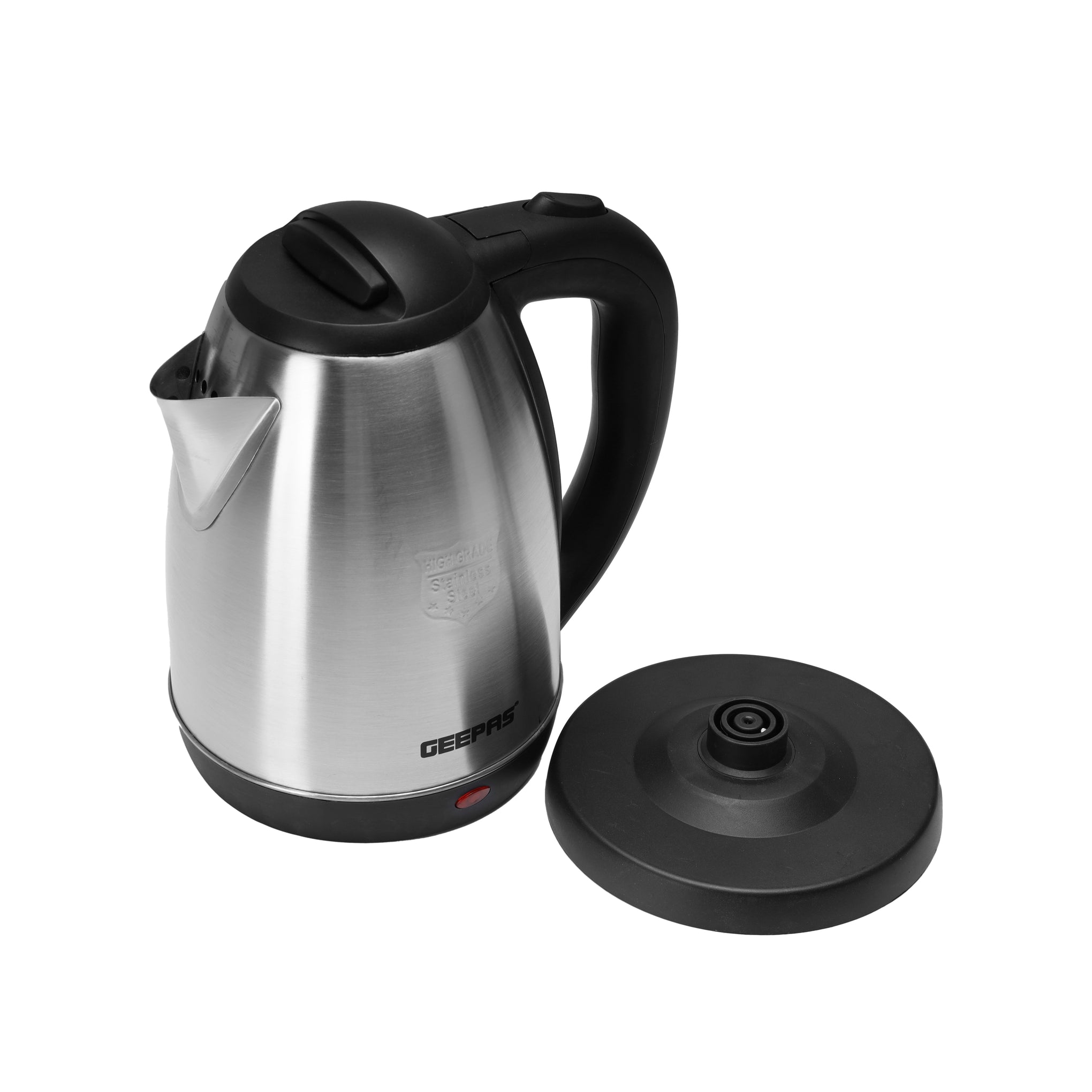 Electric Tea Kettle 1.8 L, Auto Shut Off And Boil Dry Protection, Safety Lock Lid, 360 Degree Rotational Base, Stainless Steel, Ergonomic Handle, Perfect Pour, Large Capacity 1.8 L 1500 W GK5454B Silver/Black