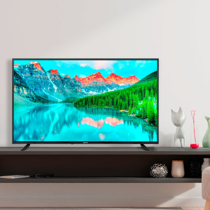تلفزيون ذكي 50 بوصة فائق الدقة 4K بنظام أندرويد 11.0، نحيف، شاشة LED، مع جهاز تحكم عن بعد، منافذ HDMI وUSB، واي فاي، وكفاءة في استهلاك الطاقة، GLED5023SXUHD، لون أسود