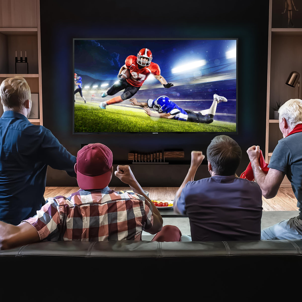 تلفزيون ذكي 50 بوصة فائق الدقة 4K بنظام أندرويد 11.0، نحيف، شاشة LED، مع جهاز تحكم عن بعد، منافذ HDMI وUSB، واي فاي، وكفاءة في استهلاك الطاقة، GLED5023SXUHD، لون أسود
