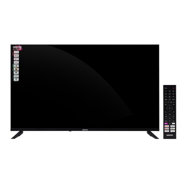 Geepas 50" 4K Ultra HD LED TV| WebOS Hub Powered, AV Mode, Frameless Design| with Remote Control and Wall Bracket, HDMI and USB Ports| Licensed Contents and Pre-Installed Apps| GLED5040TSUHD