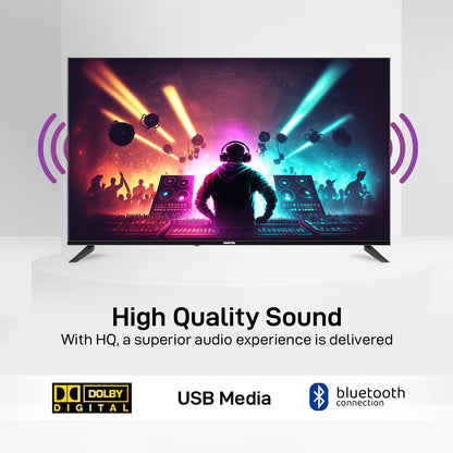 تلفزيون ذكي 65 بوصة Ultra HD LED يعمل بنظام Google TV، مزود بتقنية Dolby Audio، وChromecast، وتطبيقات مرخصة، ومنافذ متعددة