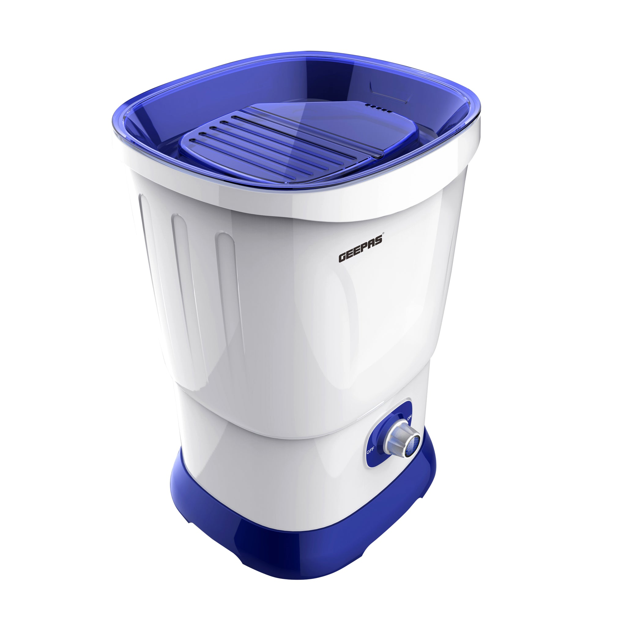 Geepas GLM18013 Portable Laban Maker | Powerful Copper Motor,Transparent Cover, Removeable Drain Pipe, Compact & Lightweight, Quick & Easy GLM18013 White/Blue