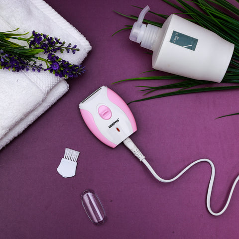 Rechargeable Electric Mini Lady Shaver White and Pink