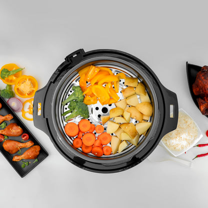 Geepas GMC35030 Digital Multi Cooker | 4 digital LED display | 12 L |14 Programs, Auto Shut off Function | Ideal for Rice Meat bean vegetable Soup |Detachable Inner Lid