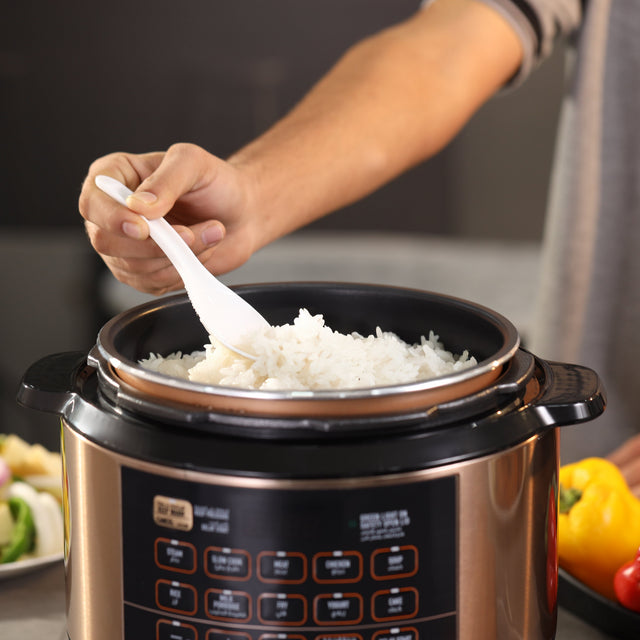 Geepas 6.0 L Digital Multi Cooker- GMC35052/ LED Display, 10 One Touch Operation, Stainless Steamer Steamer/ Faster Cooking and Energy Efficient/ Perfect for Preparing Meat, Rice, Vegetable, Steaming, etc./ 2 Years Warranty, Black