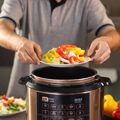 Geepas 6.0 L Digital Multi Cooker- GMC35052/ LED Display, 10 One Touch Operation, Stainless Steamer Steamer/ Faster Cooking and Energy Efficient/ Perfect for Preparing Meat, Rice, Vegetable, Steaming, etc./ 2 Years Warranty, Black