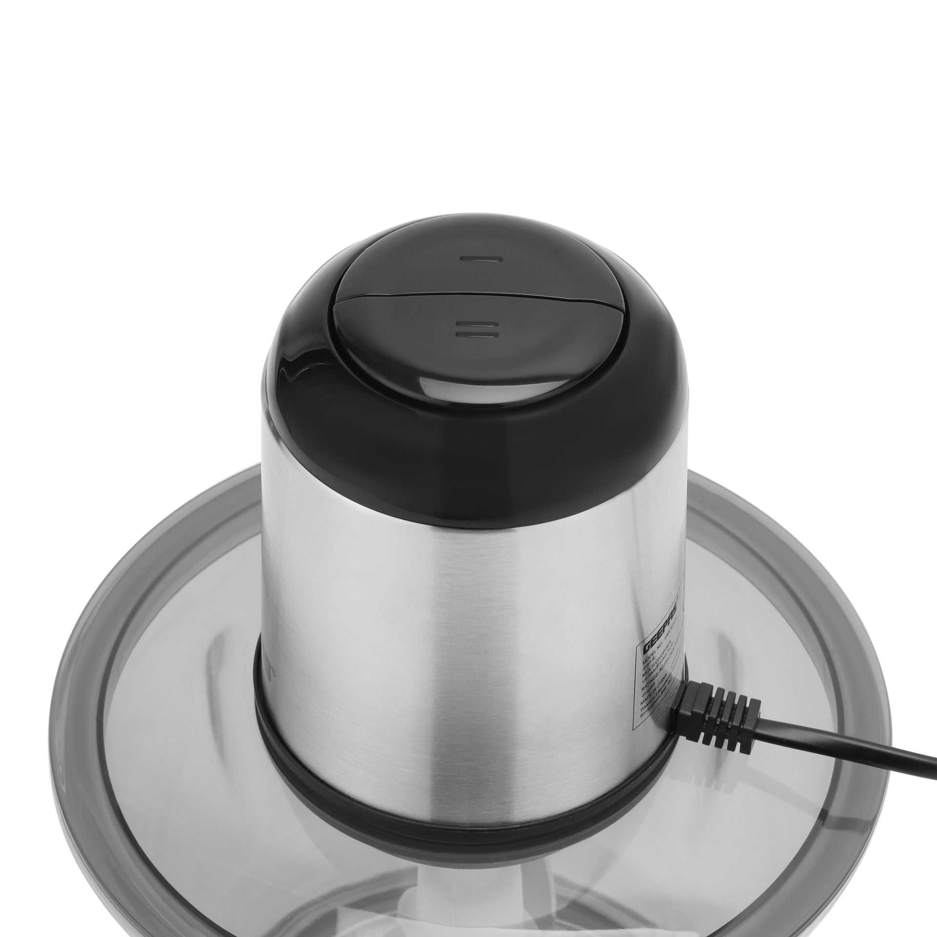 Multi-Functional Electric Food Chopper, Stainless Steel Double Blade, 3-Speed Control, Robust Stainless Steel Housing & Gear System, Overheat/Safety Protection, Anti-Slip Base, AC 220-240V, 50/60Hz, 3 L 3 L 500 W GMC42025N Black/Silver