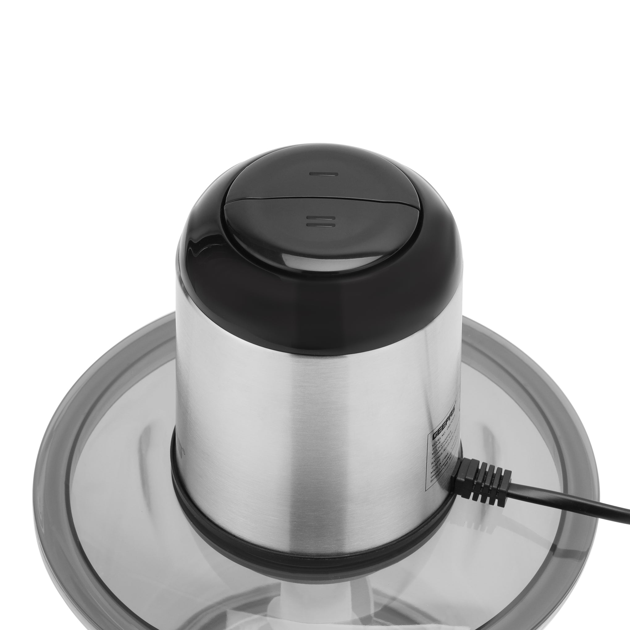 Multi-Functional Electric Food Chopper, Stainless Steel Double Blade, 3-Speed Control, Robust Stainless Steel Housing & Gear System, Overheat/Safety Protection, Anti-Slip Base, AC 220-240V, 50/60Hz, 3 L 3 L 500 W GMC42025N Black/Silver