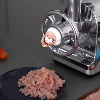 Digital Meat Grinder with Stainless Steel Blades, Copper Motor, and Reverse Function, Perfect for Home Cooking 3500 W GMG42505 Silver