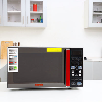Digital Microwave Oven - Microwave Oven with Multiple Cooking Menus |Reheating & Defrost Function |Child Lock |Digital Controls 27 L 1400 W GMO1876 Silver