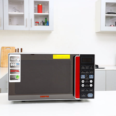 Digital Microwave Oven - Microwave Oven with Multiple Cooking Menus |Reheating & Defrost Function |Child Lock |Digital Controls 27 L 1400 W GMO1876 Silver