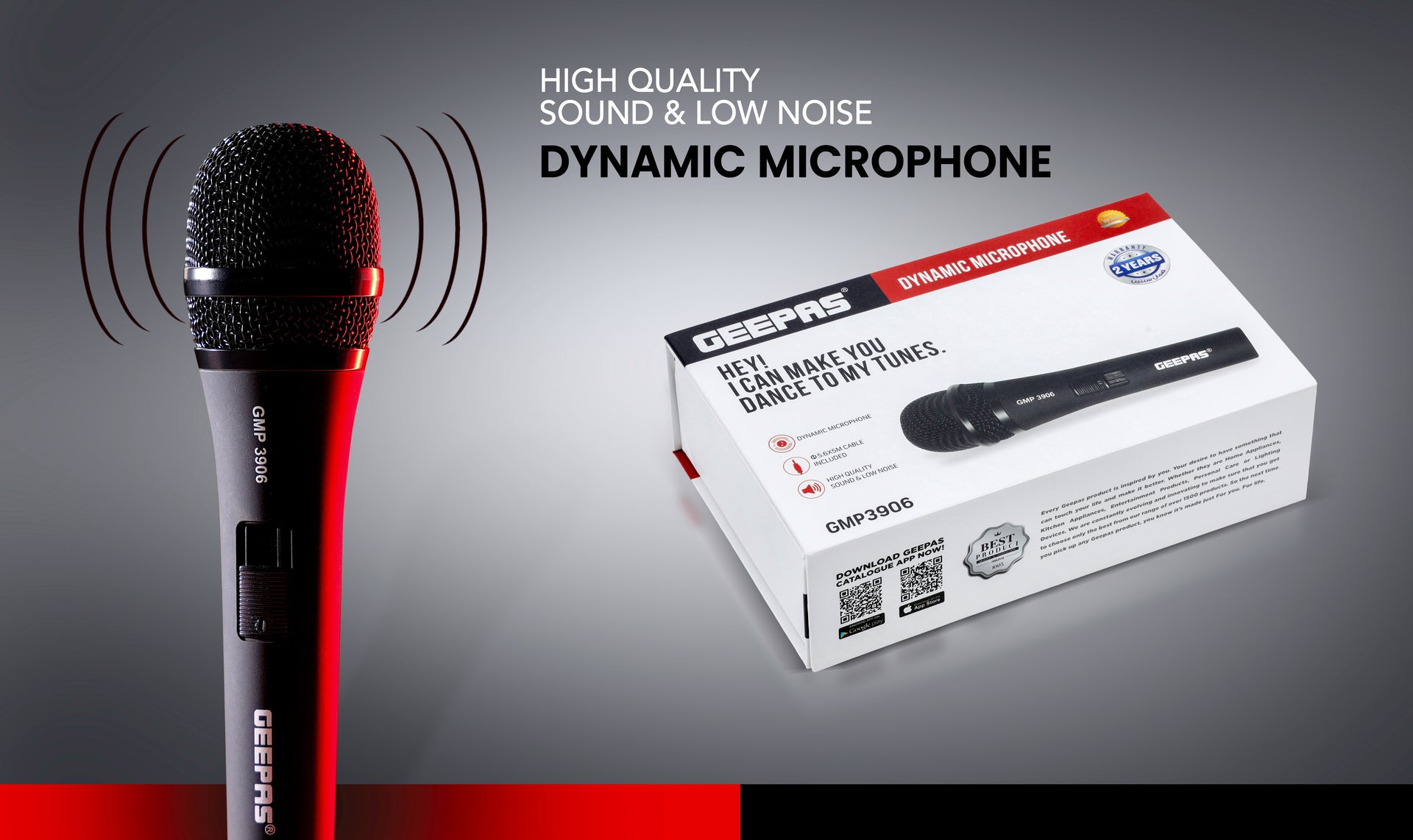 Wireless Microphone GMP3906 Black/Silver
