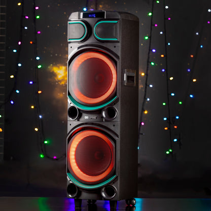 Geepas Rechargeable Professional Speaker, GMS11170, Black/Green.