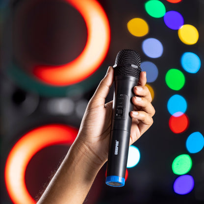 Geepas Rechargeable Professional Speaker, GMS11170, Black/Green.