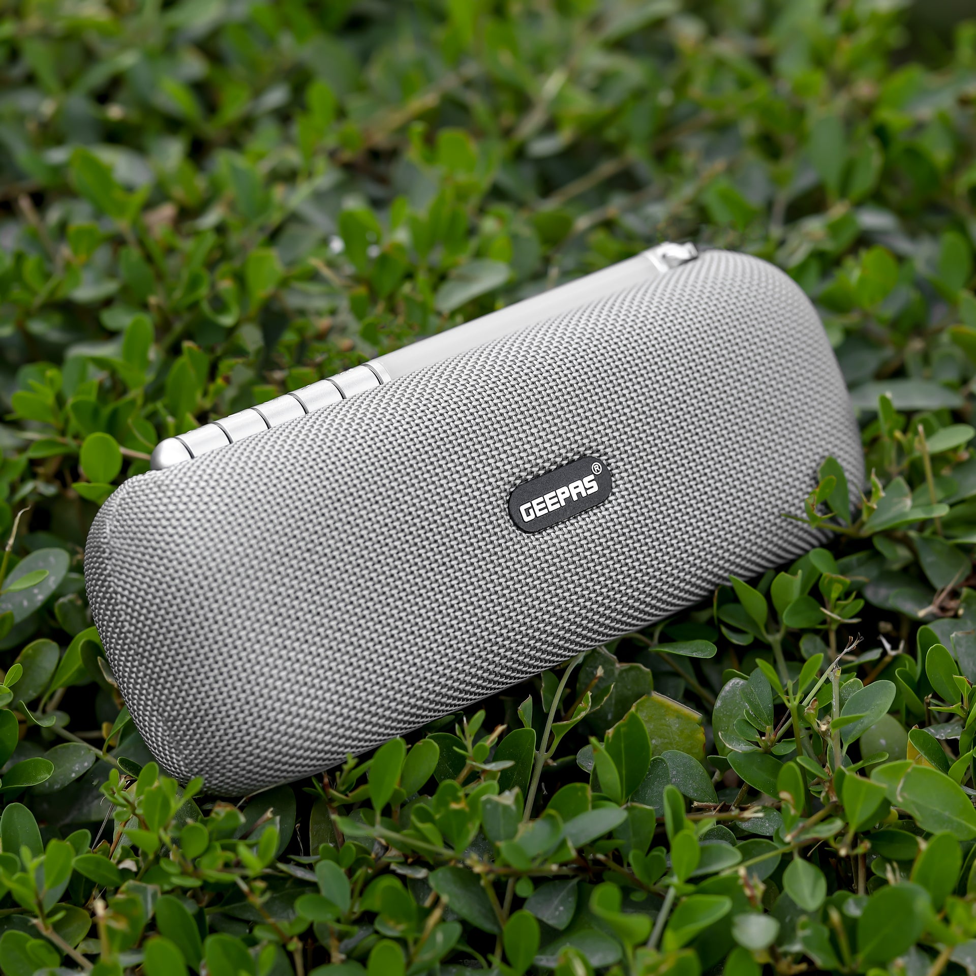 Portable Bluetooth Speaker TWS, FM Radio, Wireless Stereo Rechargeable, Lightweight Grey