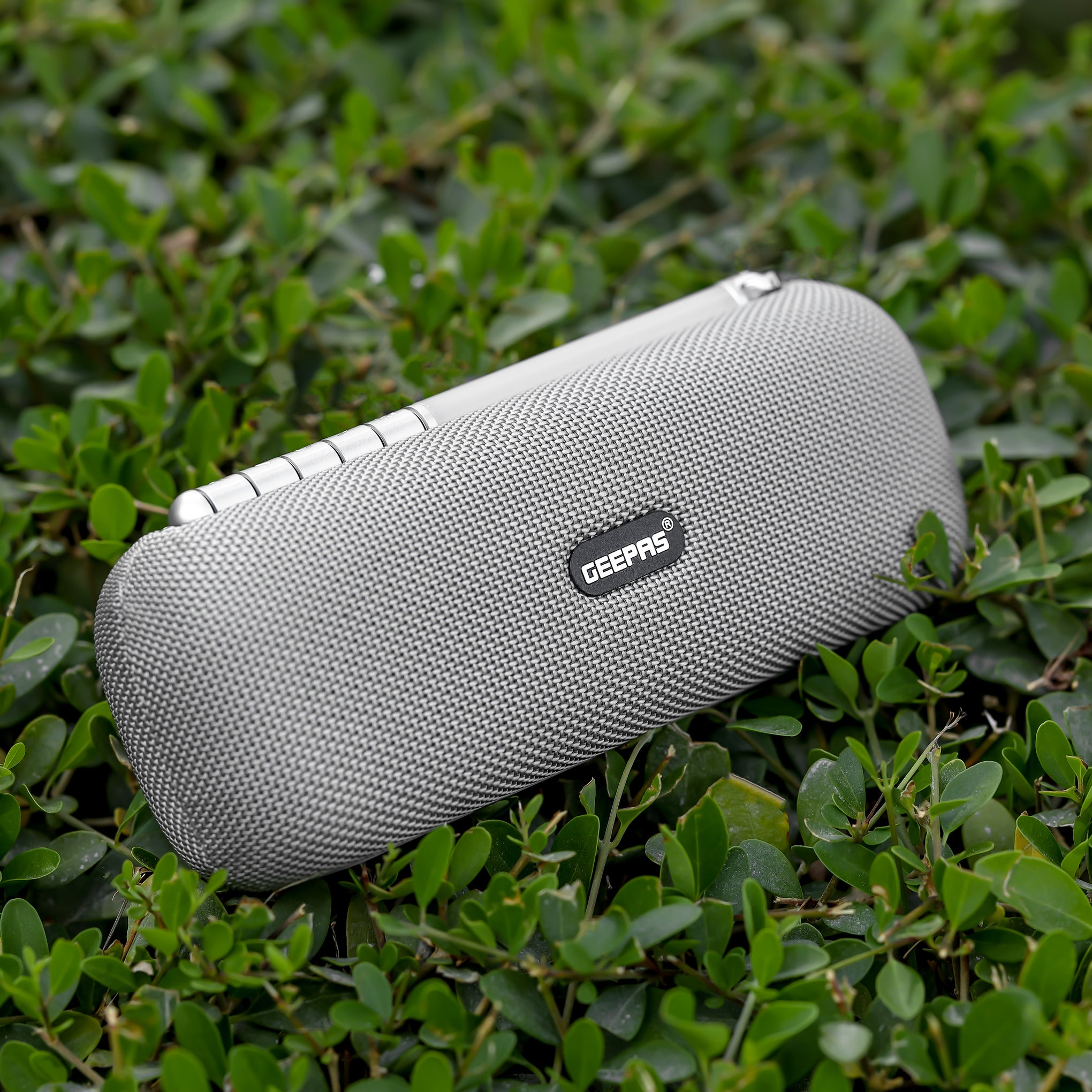 Portable Bluetooth Speaker TWS, FM Radio, Wireless Stereo Rechargeable, Lightweight Grey