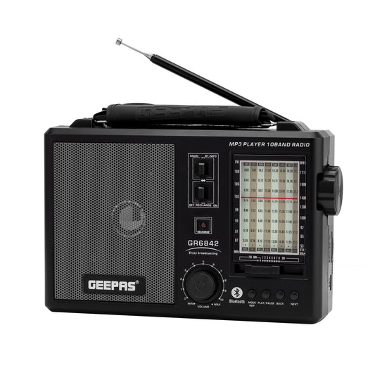 10-Band Rechargeable Radio GR 6842 Grey