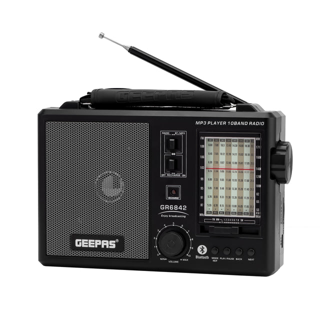 10-Band Rechargeable Radio GR 6842 Grey