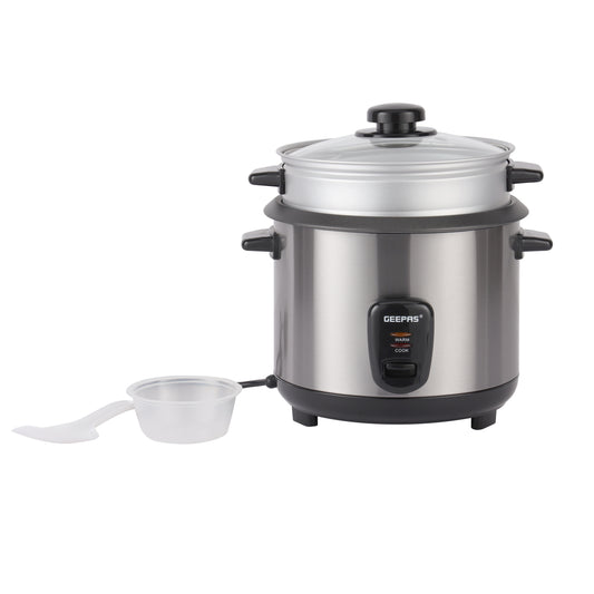 Multi-function Rice Cooker With Removable Non-Stick Inner Pot 1.5 L 500 W GRC35040 Black/Silver