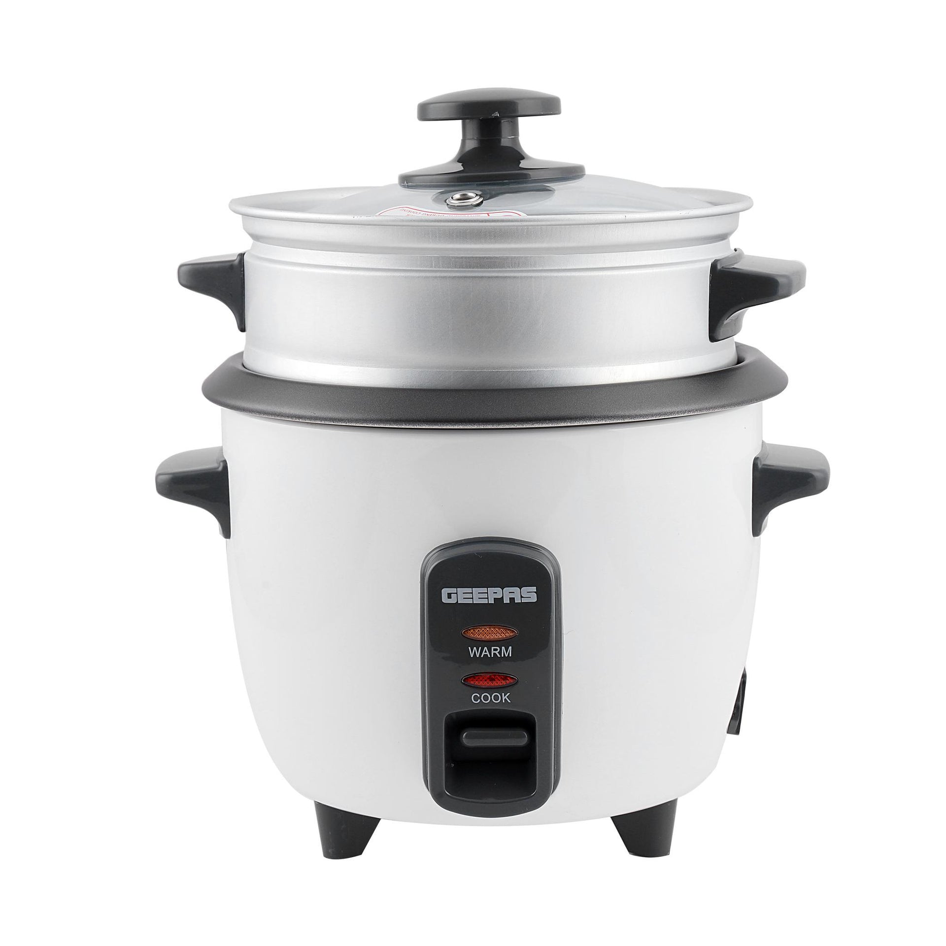 Automatic Rice Cooker 3 in 1 Functions Non-Stick Inner Pot Automatic Shut Off with Overheat Protection 0.6 L 300 W GRC4324N White