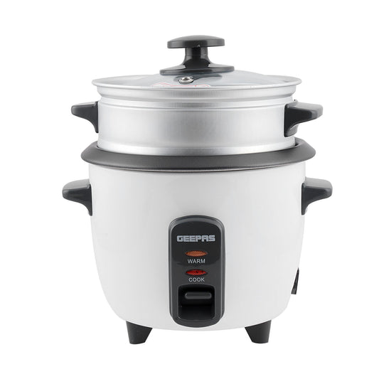 Automatic Rice Cooker 3 in 1 Functions Non-Stick Inner Pot Automatic Shut Off with Overheat Protection 0.6 L 300 W GRC4324N White