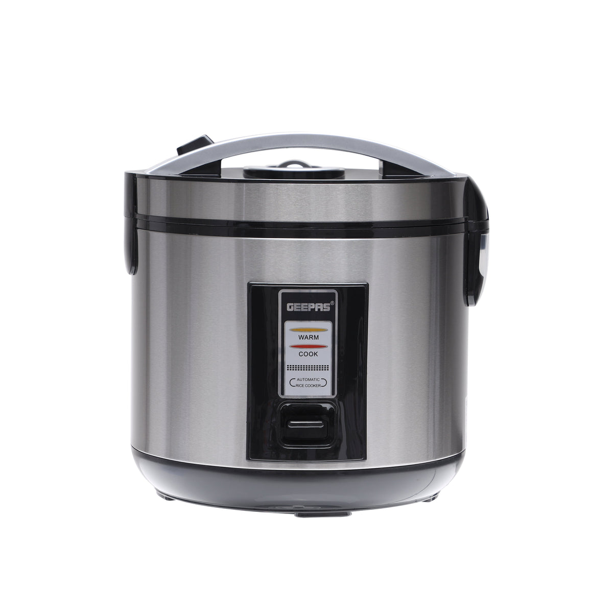 Automatic Rice Cooker With Non Stick Inner Pot, Stainless Steel Body And Plastic Steamer, Cook/Steam/Keep Warm Functions 1.8 L 762 W GRC4330N Silver/Black