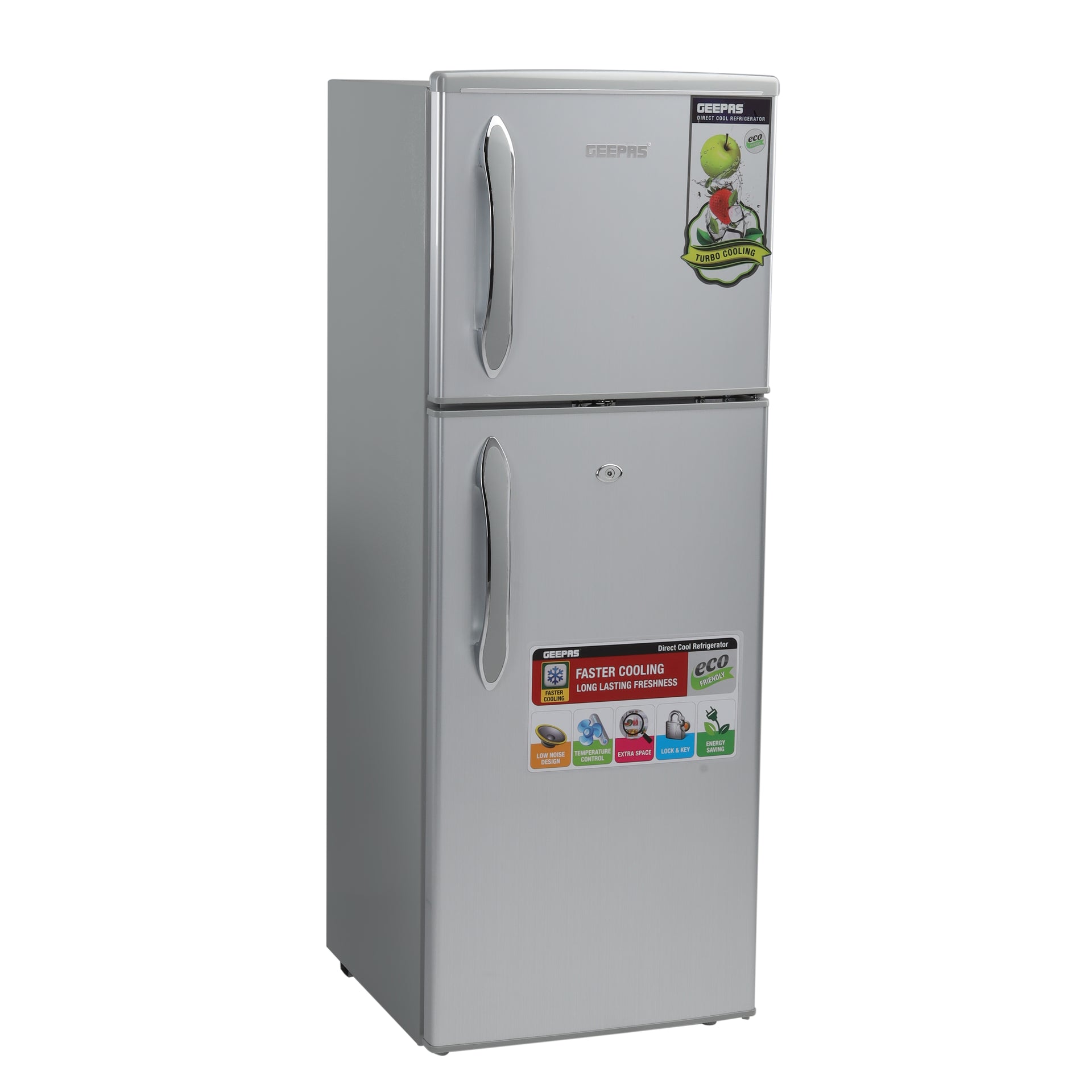 Double Door Direct Cool Refrigerator (132L | 4.7Cu.Ft) GRF1857WPN Crystal Silver