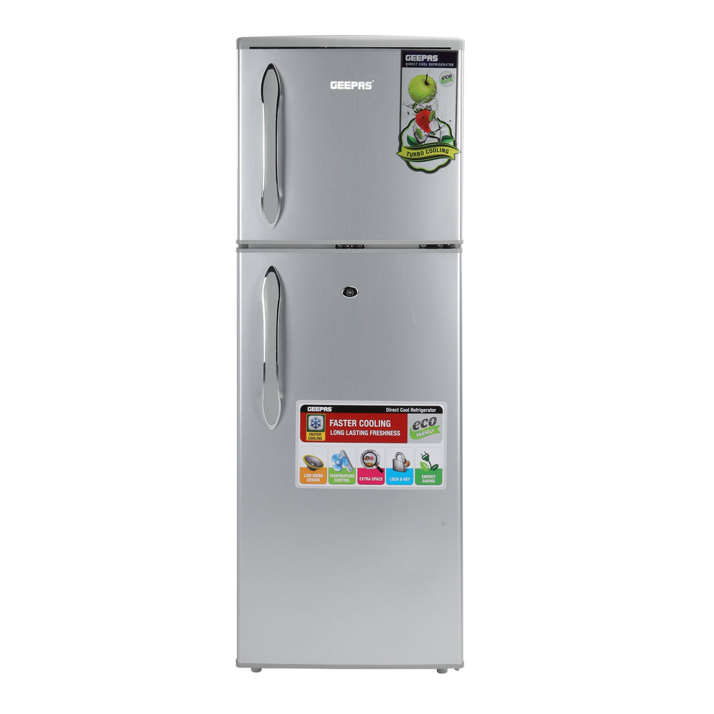Double Door Direct Cool Refrigerator (132L | 4.7Cu.Ft) GRF1857WPN Crystal Silver