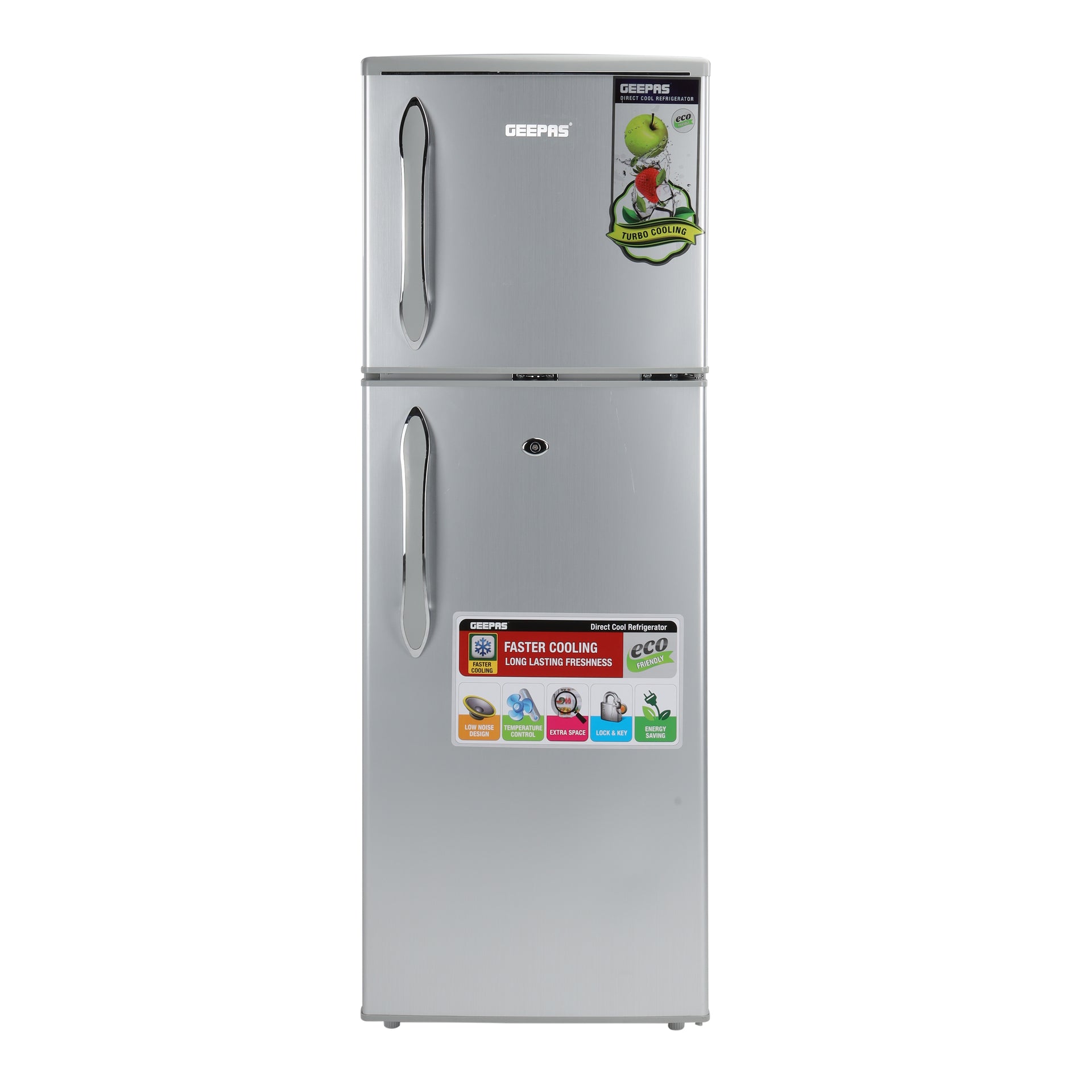 Double Door Direct Cool Refrigerator (132L | 4.7Cu.Ft) GRF1857WPN Crystal Silver