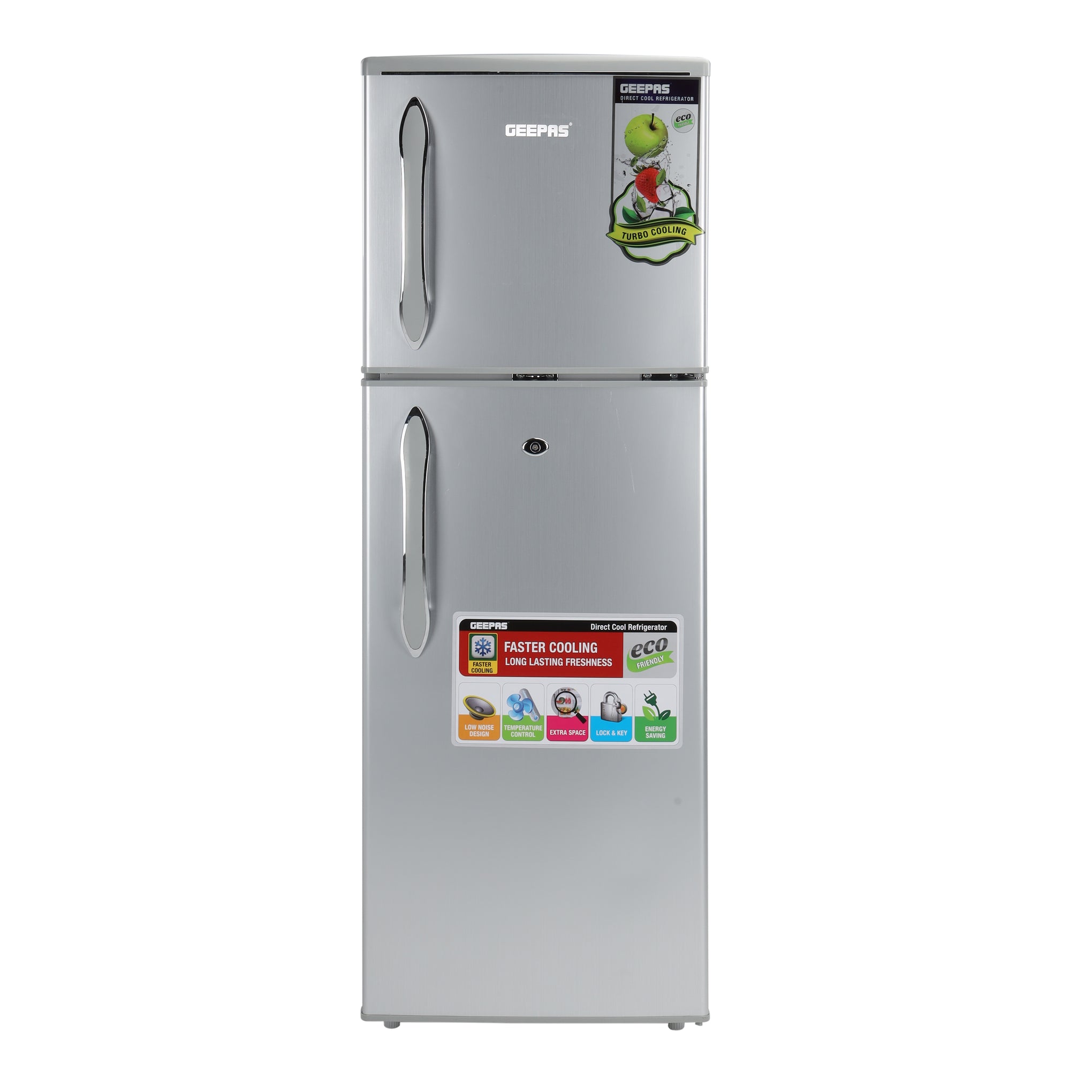 Double Door Direct Cool Refrigerator (132L | 4.7Cu.Ft) GRF1857WPN Crystal Silver