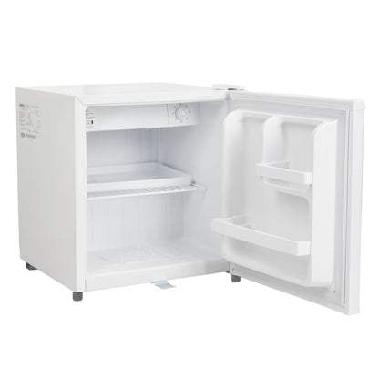Geepas GRF654WPE 60L Single Door Refrigerator - Portable Low Noise Separate Chiller Compartment, Compact Recessed Handle & Adjustable Thermostat | Ideal for Retailers, Home, Bachelor's, Medical Shops & More | 1 Year Warranty