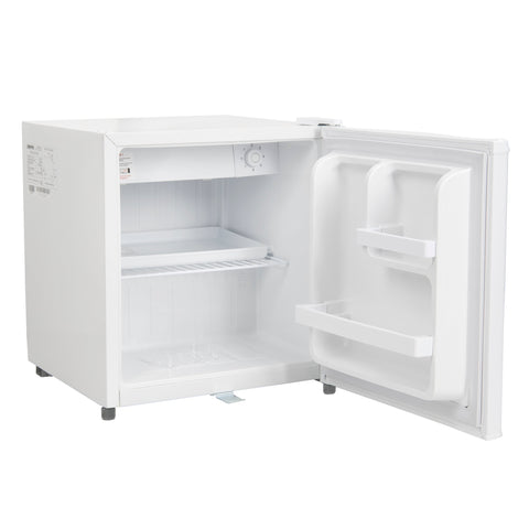 Geepas GRF654WPE 60L Single Door Refrigerator - Portable Low Noise Separate Chiller Compartment, Compact Recessed Handle & Adjustable Thermostat | Ideal for Retailers, Home, Bachelor's, Medical Shops & More | 1 Year Warranty