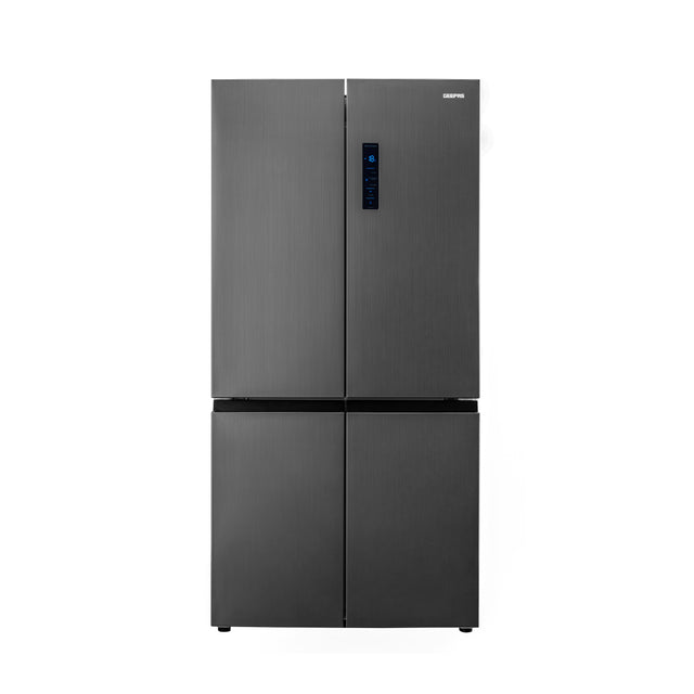 575L Multi-Door No-Frost Refrigerator with Inverter Compressor: 154L Freezer & 421L Refrigerator, Multi-Airflow Cooling, Smart Functions (Holiday Mode, Kids Lock), Interior Light, and Unbreakable Glass Shelves GRFM6904XHN Black