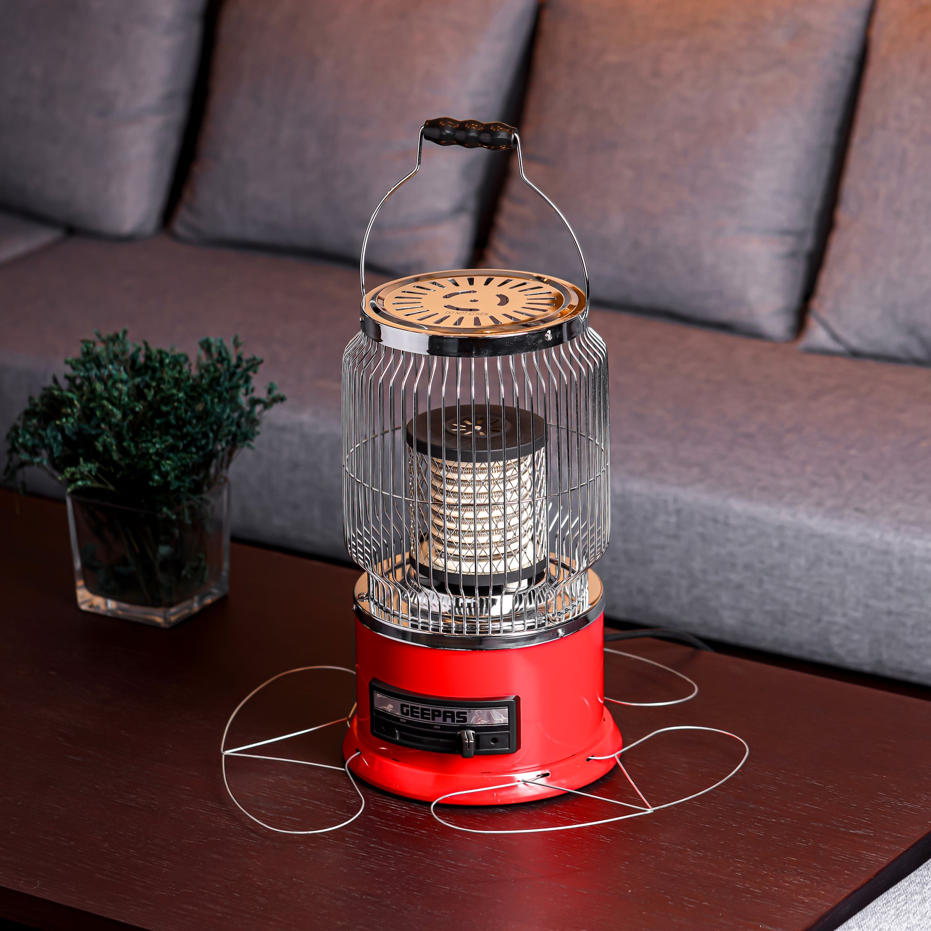 Electric Ceramic Heater with 2 Level Heating 2000.0 W GRH28506 Red