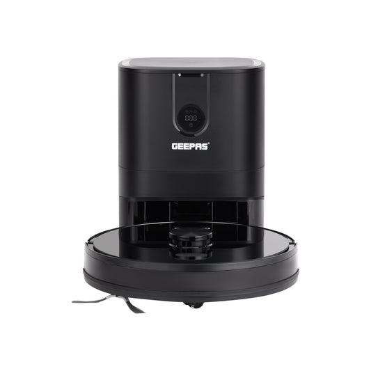 2 In 1 Wet & Dry Robot Vacuum Cleaner | LDS Navigation, TUYA App Control | 4 Cleaning Modes 2600 mAh Battery & Auto Recharge | 4 Anti Drop Sensors, Remote Control, Brushless Motor | GRVC19058 19 W Black