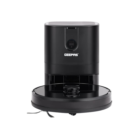 2 In 1 Wet & Dry Robot Vacuum Cleaner | LDS Navigation, TUYA App Control | 4 Cleaning Modes 2600 mAh Battery & Auto Recharge | 4 Anti Drop Sensors, Remote Control, Brushless Motor | GRVC19058 19 W Black