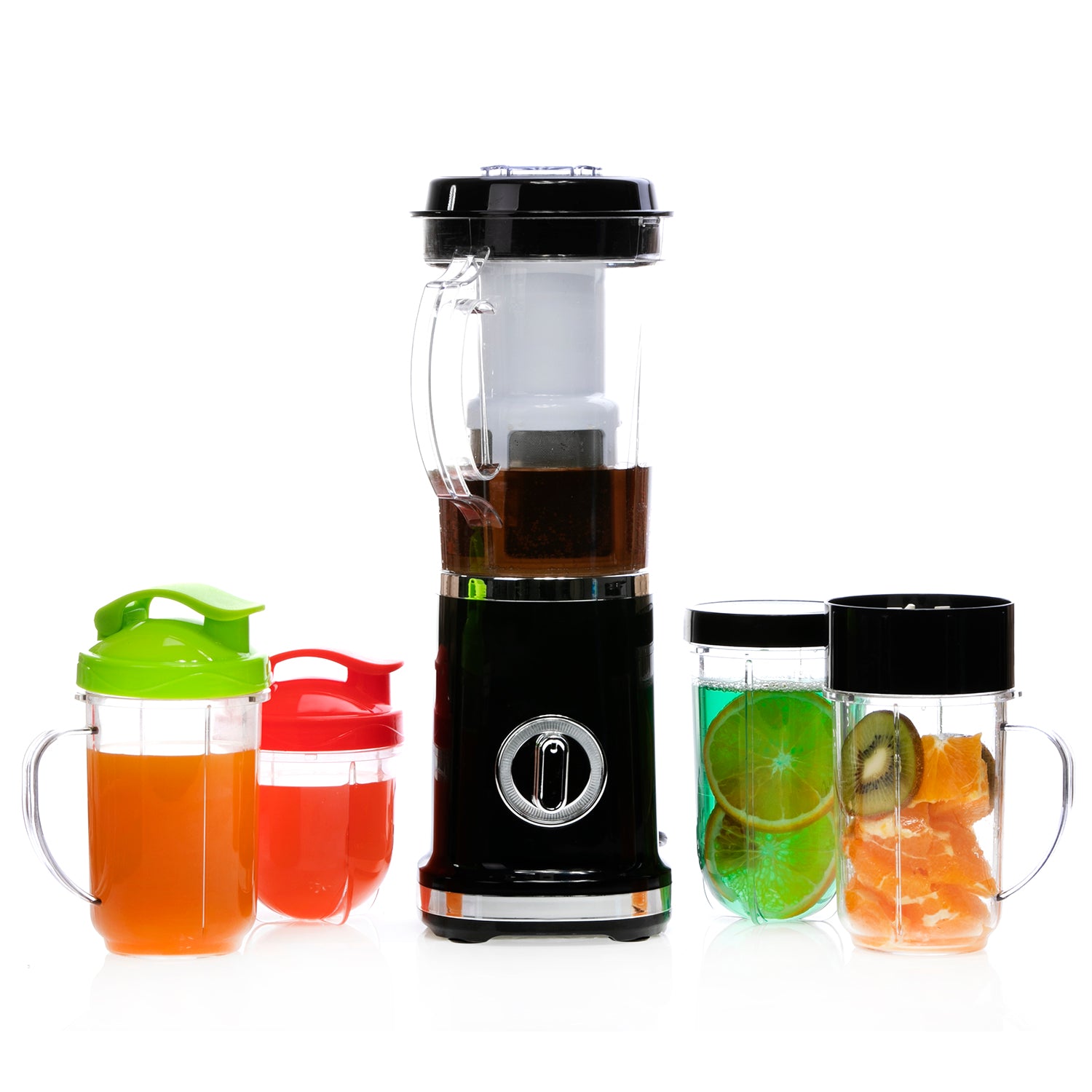 Geepas 380W Multifunction Blender - Smoothie Milkshake Maker | Mini Electric Travel Blender for Protein Shakes | Overheat Protection, Leak-Proof Lids – 2 Years Warranty