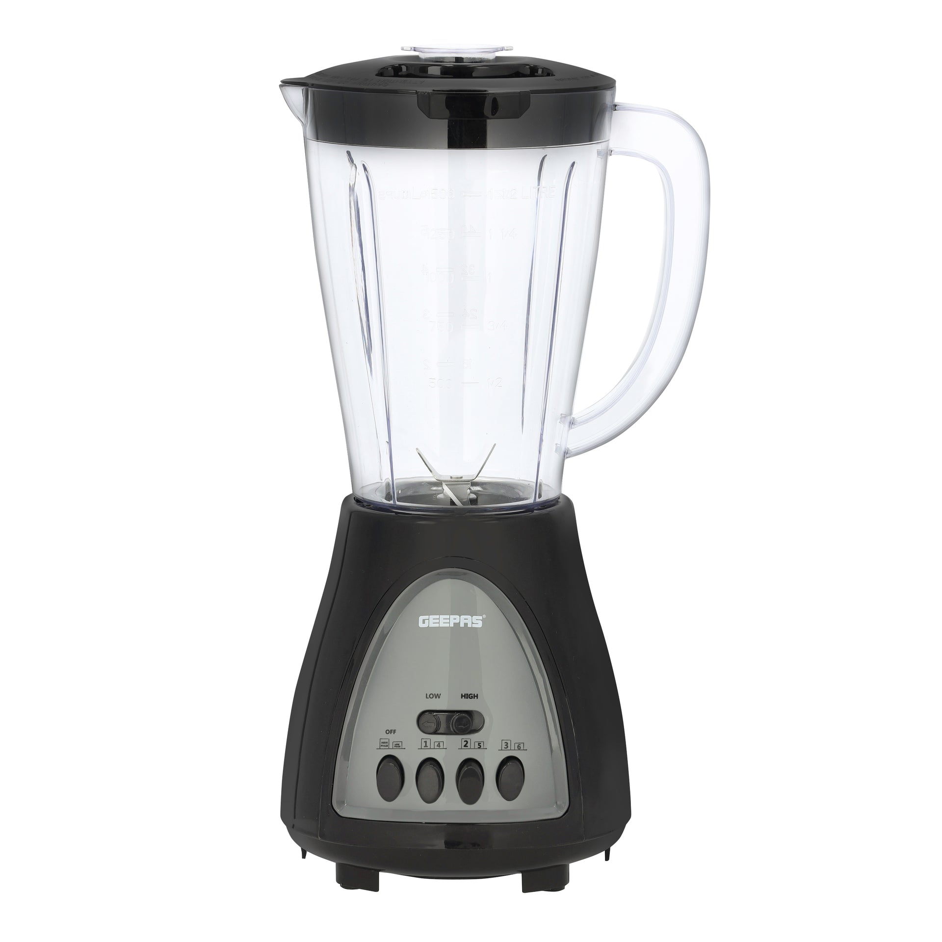 3-In-1 Blender With Stainless Steel Blades, Turbo Button For Ice Crushing, 3 Speed With Pulse Function, Overheat Protection, Powerful Motor 1.8 L 600 W GSB44034N Multicolour